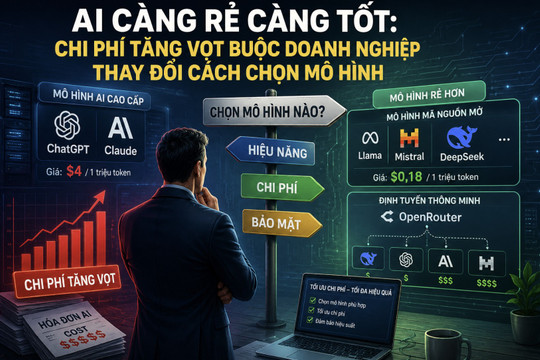 AI càng rẻ càng tốt: Chi phí tăng vọt buộc doanh nghiệp thay đổi mô hình