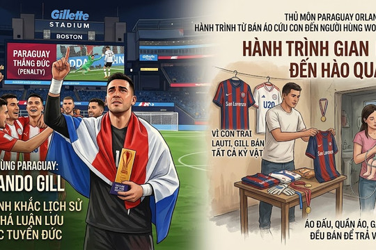 Thủ môn Paraguay từng phải bán áo cứu con trước World Cup