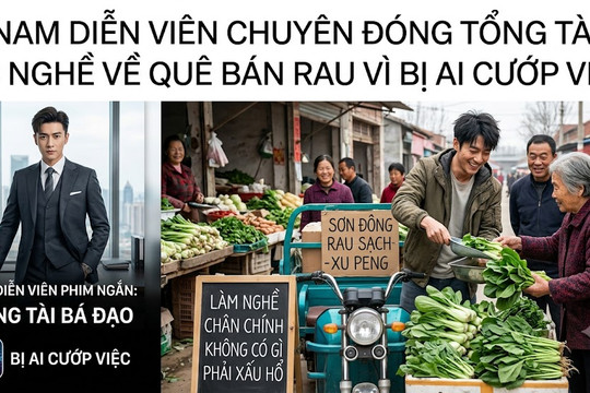 Nam diễn viên tổng tài bá đạo về quê bán rau vì bị AI cướp việc