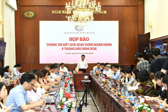 6 tháng, tín dụng tăng trưởng 7,41% so với cuối năm 2025