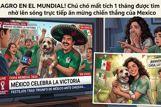 Chú chó mất tích suốt một tháng bất ngờ được tìm thấy nhờ World Cup