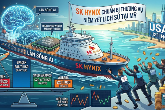 SK Hynix chuẩn bị thương vụ niêm yết lịch sử tại Mỹ với mức định giá 1.100 tỉ USD