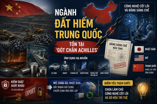 Ngành đất hiếm Trung Quốc tồn tại ‘gót chân Achilles’