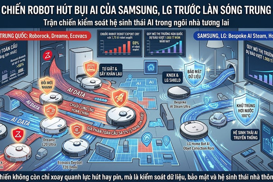 Cuộc chiến robot hút bụi AI của Samsung, LG trước làn sóng Trung Quốc