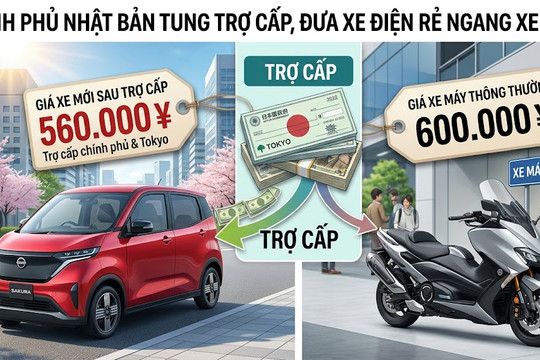 Chính phủ Nhật Bản tung trợ cấp, đưa xe điện rẻ ngang xe máy
