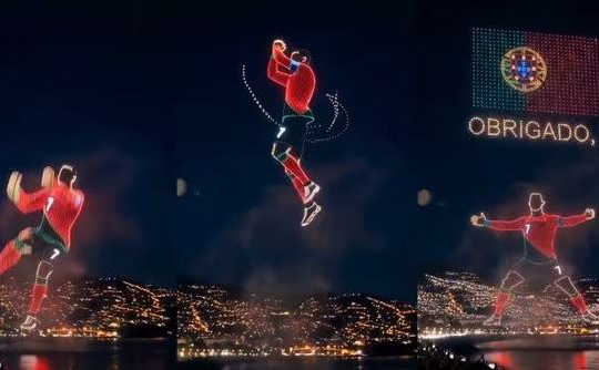 Sự thật màn trình diễn drone tri ân Ronaldo lan truyền mạng xã hội