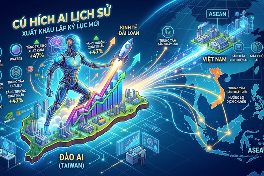 AI tạo ‘cú hích’ lịch sử cho kinh tế Đài Loan và tác động tới ASEAN