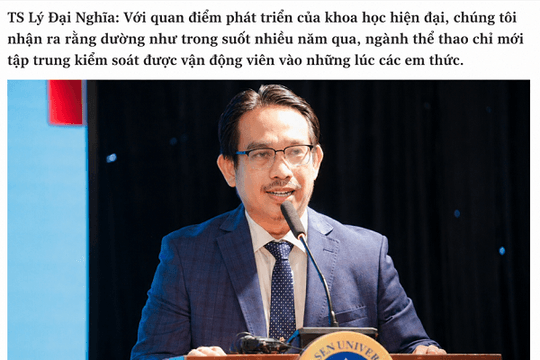 TS Lý Đại Nghĩa: Thiếu ngủ làm giảm phong độ, tăng nguy cơ chấn thương