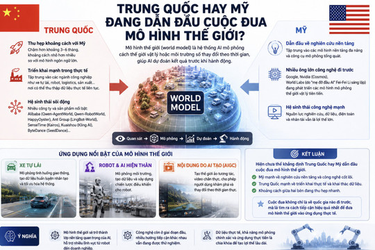 Trung Quốc hay Mỹ đang dẫn đầu cuộc đua mô hình thế giới?