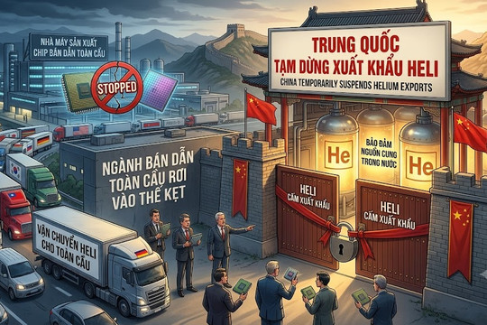Trung Quốc bất ngờ cấm xuất khẩu heli, ngành bán dẫn toàn cầu rơi vào thế kẹt