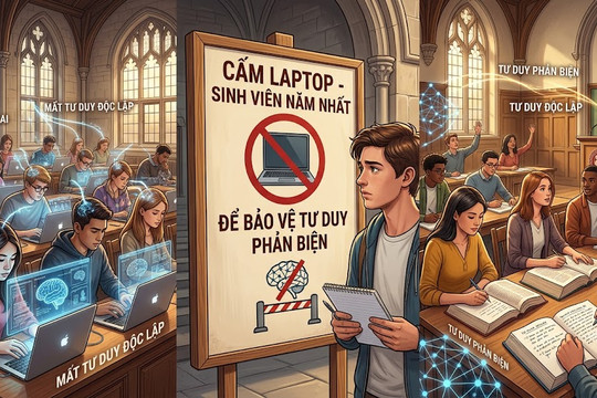 Một trường đại học Mỹ cấm sinh viên năm nhất dùng laptop vì sợ AI làm hư