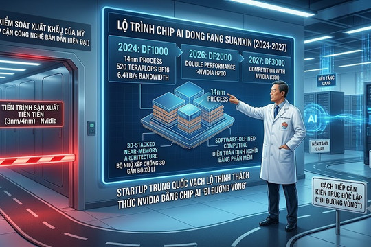 Startup Trung Quốc vạch lộ trình thách thức Nvidia bằng chip AI ‘đi đường vòng’