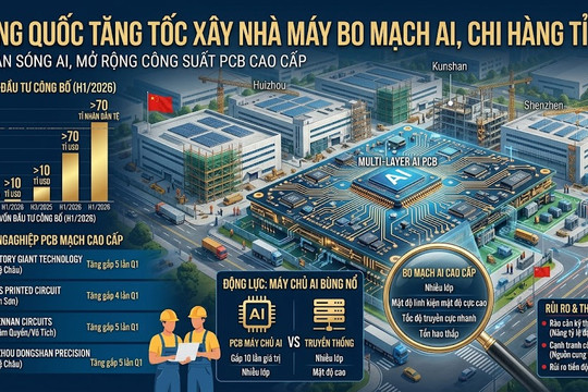 Trung Quốc tăng tốc xây nhà máy bo mạch in, chi hàng tỉ USD đón làn sóng AI
