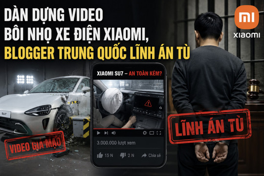 Dàn dựng video bôi nhọ xe điện Xiaomi, blogger Trung Quốc lĩnh án tù