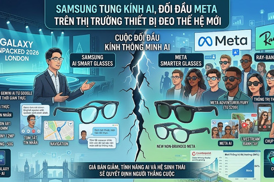 Samsung chuẩn bị tung kính thông minh AI, đối đầu Meta trong cuộc đua thiết bị đeo