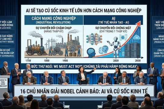 16 chủ nhân giải Nobel cảnh báo AI có thể tạo cú sốc kinh tế lớn