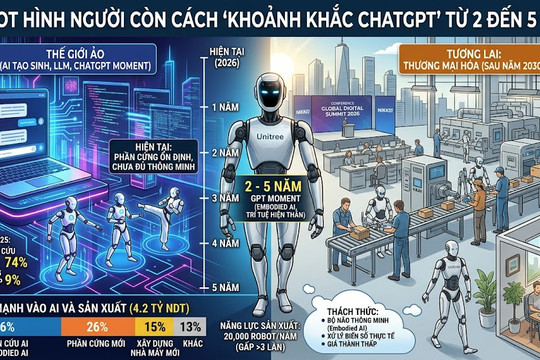Robot hình người còn cách ‘khoảnh khắc ChatGPT’ từ 2 đến 5 năm