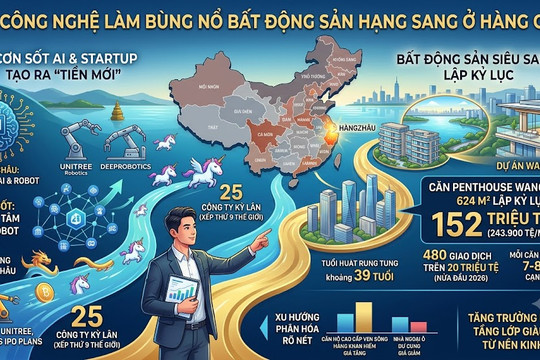 Giới công nghệ làm bùng nổ bất động sản hạng sang ở Hàng Châu