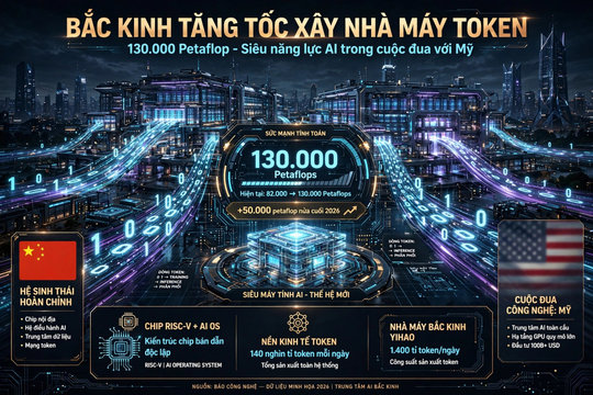 Bắc Kinh tăng tốc xây ‘nhà máy token’, cạnh tranh năng lực AI với Mỹ