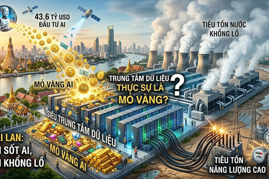 Thái Lan thu hút 43,6 tỉ USD vốn đầu tư nhờ cơn sốt AI nhưng đối mặt nhiều câu hỏi