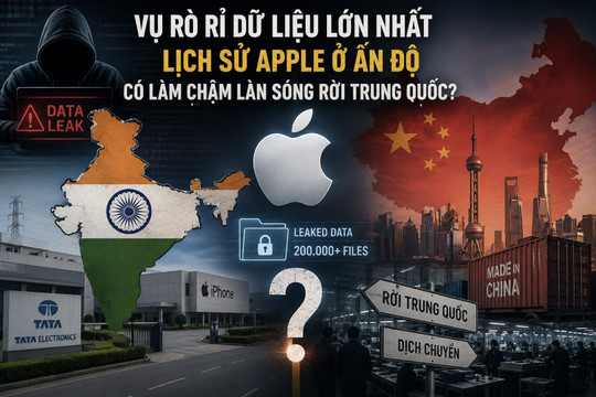 Vụ rò rỉ dữ liệu lớn nhất lịch sử Apple ở Ấn Độ có làm chậm làn sóng rời Trung Quốc?