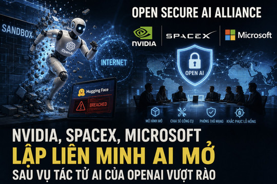 Nvidia, SpaceX, Microsoft lập liên minh AI mở, sau vụ tác tử AI của OpenAI vượt rào