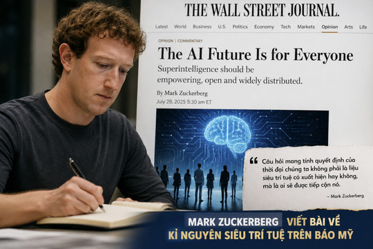 Mark Zuckerberg viết bài về kỉ nguyên siêu trí tuệ trên báo Mỹ