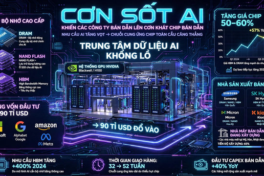 Cơn sốt AI khiến các công ty bán dẫn dốc hầu bao vào chip nhớ