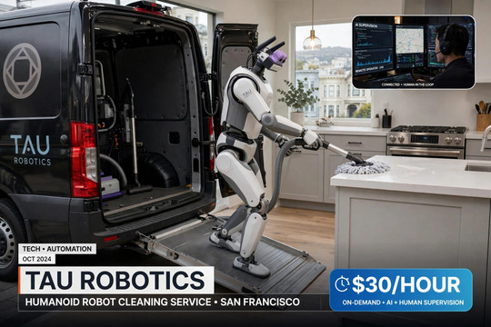 Robot hình người bắt đầu dọn nhà thuê tại Mỹ với giá 30 USD/giờ