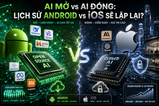 AI trọng số mở và AI đóng, cuộc chiến Android - iOS có lặp lại?