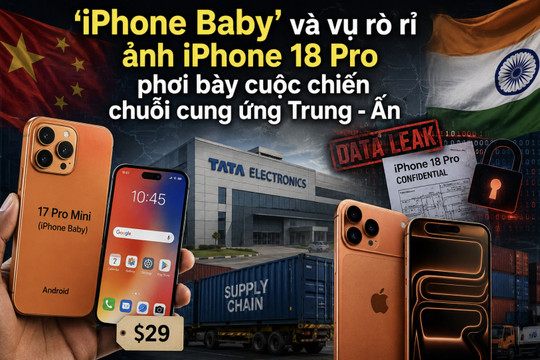 ‘iPhone Baby’ và vụ rò rỉ ảnh iPhone 18 Pro phơi bày cuộc chiến chuỗi cung ứng Trung - Ấn