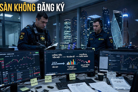 Cảnh sát Nga đột kích 9 sàn tiền mã hóa ngoài vòng pháp luật