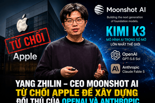 CEO Moonshot AI từng từ chối Apple để xây dựng đối thủ của OpenAI và Anthropic