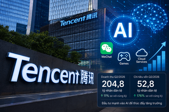 Tencent đẩy mạnh đầu tư AI, chi tiêu vốn tăng 176%