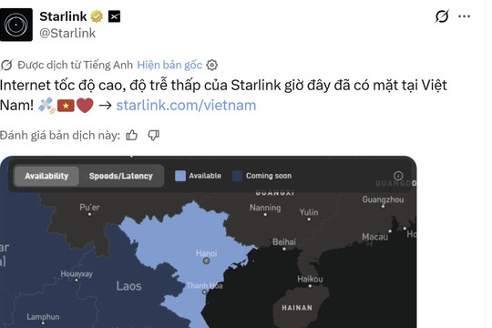 Starlink chính thức cung cấp dịch vụ tại Việt Nam, giá cước từ 1,131 triệu đồng/tháng