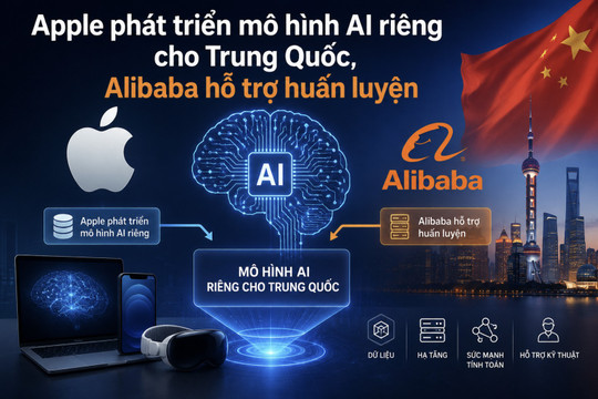 Apple phát triển mô hình AI riêng cho Trung Quốc, Alibaba hỗ trợ huấn luyện