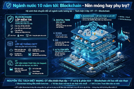 Ngành nước 10 năm tới: Blockchain sẽ là nền móng hay chỉ là công nghệ phụ trợ?