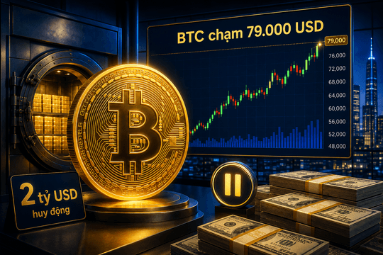 Giá Bitcoin hôm nay 25/8: Áp sát 80.000 USD, cú bứt phá lớn sắp xuất hiện?
