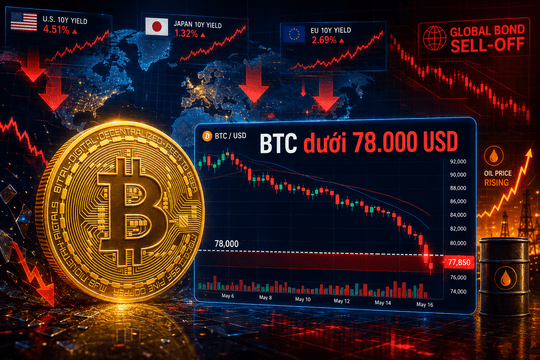 Giá Bitcoin hôm nay 2/9: Giảm dưới 78.000 USD giữa cơn bán tháo trái phiếu toàn cầu