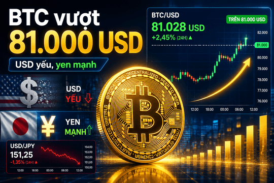 Giá Bitcoin hôm nay 4/9: Bứt phá trên 81.000 USD khi đồng USD mất giá, đà tăng còn kéo dài?