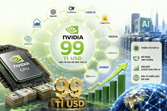 Nvidia rót 99 tỉ USD vào hệ sinh thái AI để củng cố ngôi vương chip