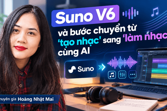 Suno V6 và bước chuyển từ 'tạo nhạc' sang 'làm nhạc' cùng AI