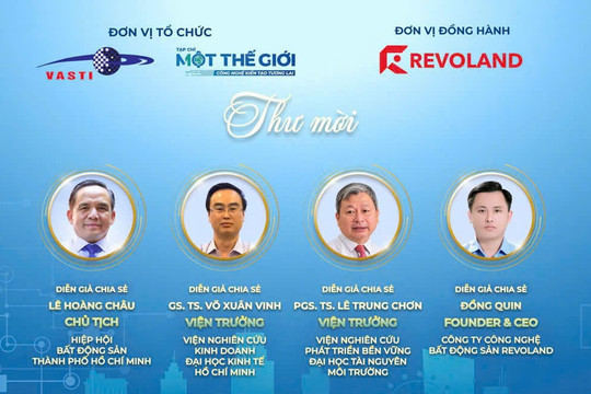 Tạp chí Một Thế Giới tổ chức Tọa đàm ‘Công nghệ bất động sản’ vào chiều nay (9/10)