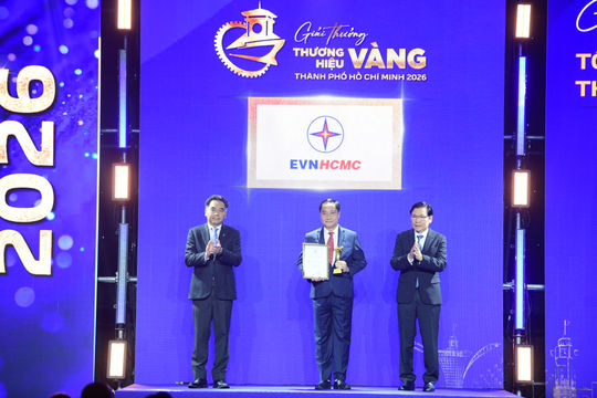 EVNHCMC đạt giải Thương hiệu Vàng TP Hồ Chí Minh