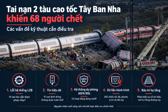 Tai nạn 2 tàu cao tốc Tây Ban Nha khiến 68 người chết: Các vấn đề kỹ thuật cần điều tra