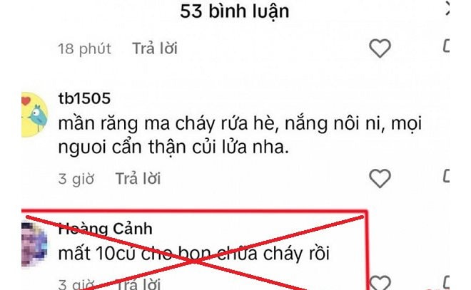 Phạt thanh niên bình luận trên TikTok xúc phạm cảnh sát PCCC