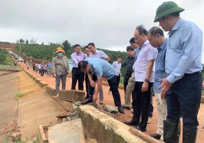 Hồ thủy lợi Đắk N’Ting ở Đắk Nông nứt nẻ nghiêm trọng, nguy cơ vỡ đập