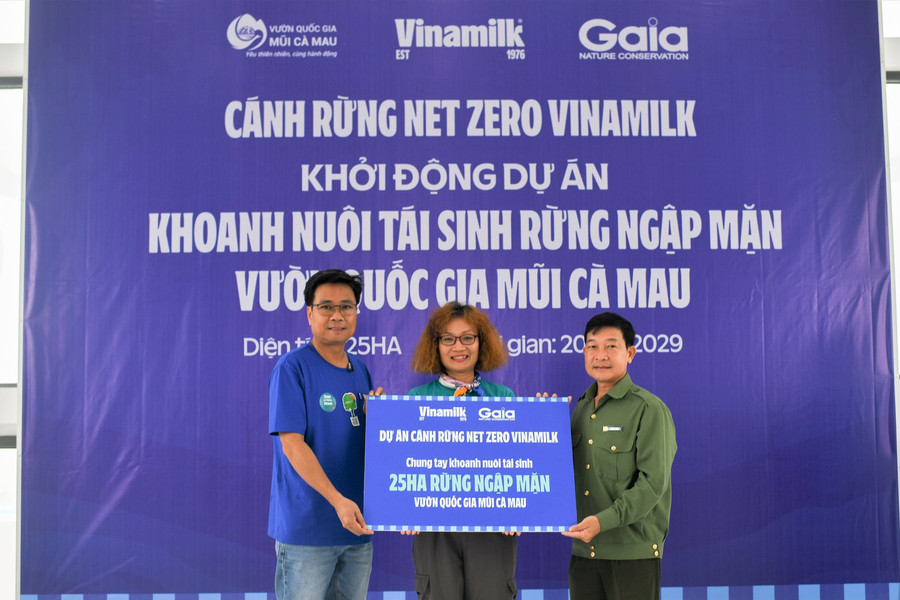 Vinamilk đẩy mạnh hình thành các 'Cánh rừng Net Zero' với dự án tái sinh 25ha rừng ngập mặn tại Vườn quốc gia Mũi Cà Mau