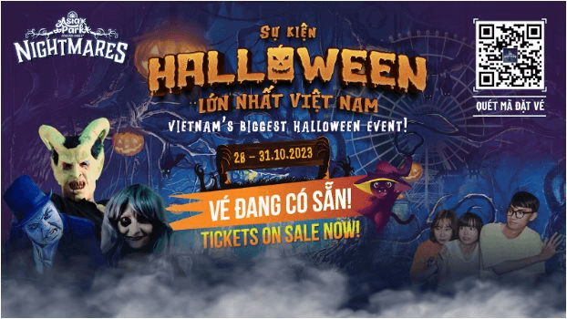 Tận hưởng Halloween “dựng tóc gáy” tại Công viên Châu Á-Asia Park, Đà Nẵng