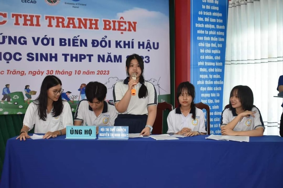 Tranh biện về thích ứng với biến đổi khí hậu trong học sinh THPT năm 2023